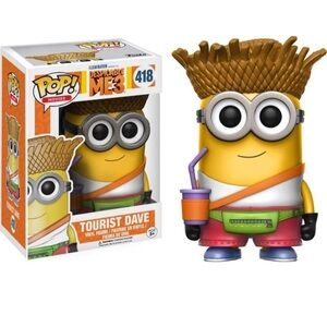 Funko Pop! Tourist Dave with Brown Hair and Yellow Body
